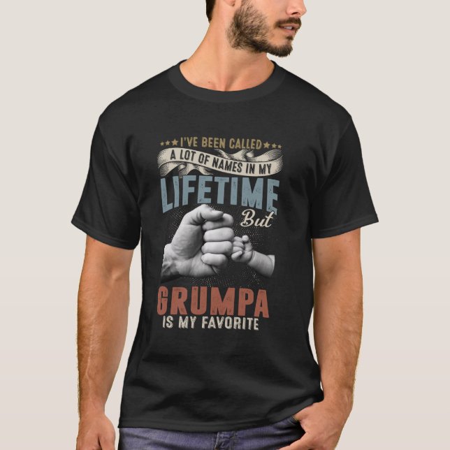 Camiseta Eu fui chamada de muitos nomes, mas Grumpa é minha (Frente)
