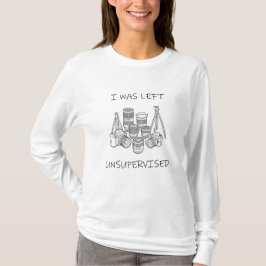 Camiseta Eu Fui Deixado Sem Supervisão Presente Engraçado p
