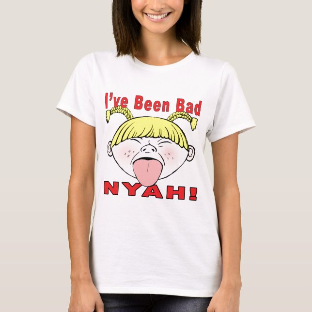 Camiseta Eu fui mau (a menina) (Frente)