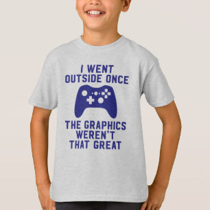 Camiseta Eu fui parte externa uma vez que os gráficos não