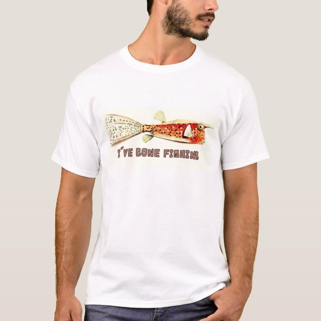 Camiseta Eu fui pescar T-Shirt (Frente)