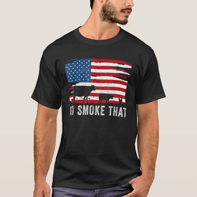 Camiseta Eu fumaria aquele churrasco (Frente)