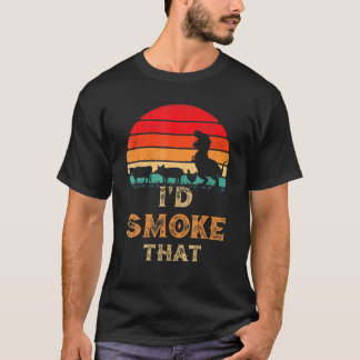 Camiseta Eu Fumaria Aquele CHURRASCO De Carne Fumante Dinos
