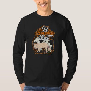 Camiseta Eu fumaria isso - frango do Texas Cow e porco