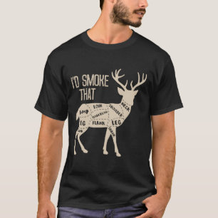 Camiseta Eu Fumaria O Presente De Churrasco De Veado Para O