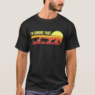 Camiseta Eu Fumava O Churrasco De Fumaça De Churrasco.