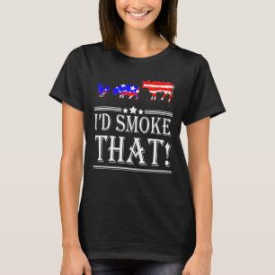 Camiseta Eu Fumava Que Carne De Carne De Porco De Carne De