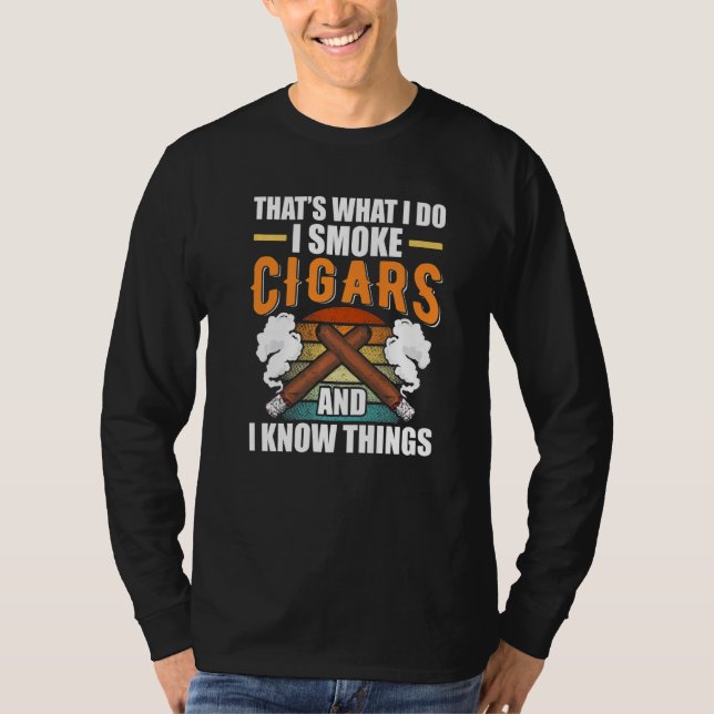 Camiseta Eu fumo charutos   (Frente)