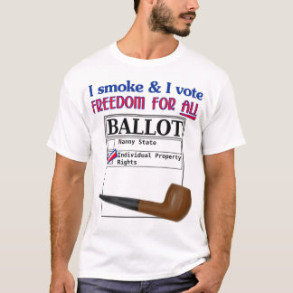 Camiseta Eu fumo e eu voto - direitos de propriedade