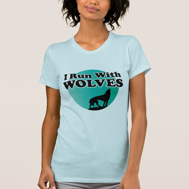 Camiseta Eu funciono com lobos (Frente)