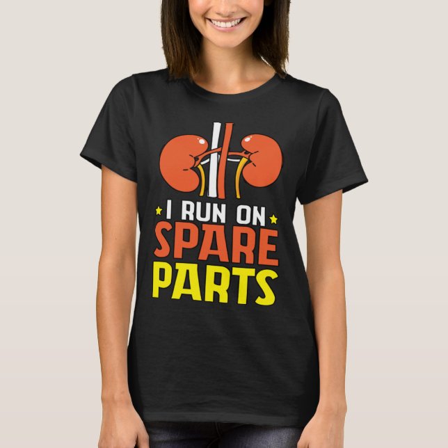 Camiseta Eu Funciono Com Peças Sobressalentes Receptor de T (Frente)