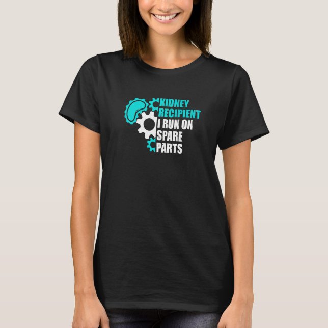 Camiseta Eu Funciono Com Peças Sobressalentes Receptor de T (Frente)