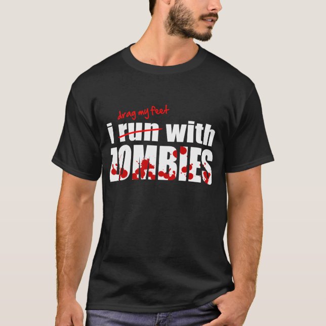 Camiseta Eu funciono com ZOMBIS - t-shirt (Frente)