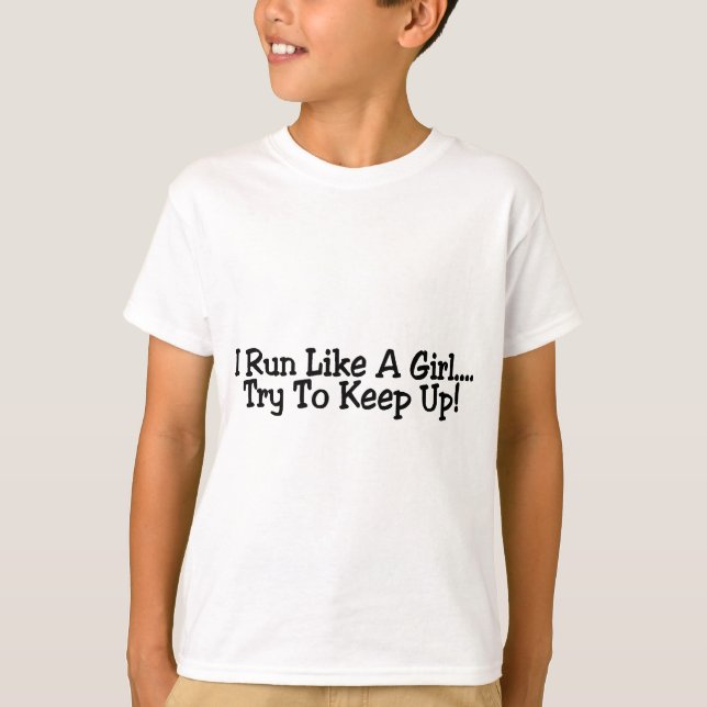 Camiseta Eu funciono como uma tentativa da menina para (Frente)