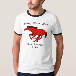 Camiseta Eu funciono, conseqüentemente eu sou (design do