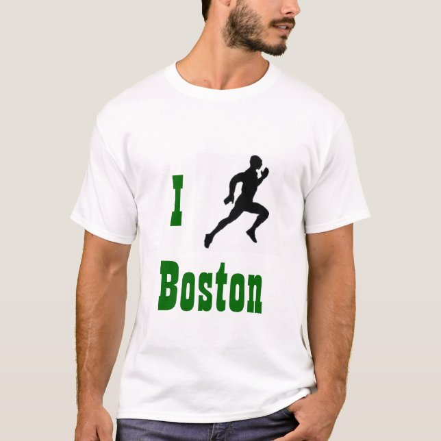 Camiseta Eu funciono o t-shirt de Boston (Frente)
