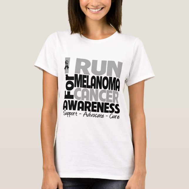 Camiseta Eu funciono para a consciência da melanoma (Frente)