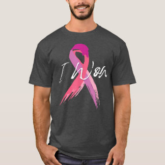 Camiseta Eu ganhei a consciência do cancer de mama com fita