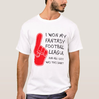 Camiseta Eu ganhei no futebol da fantasia