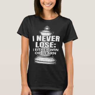 Camiseta Eu Ganho Ou Aprendo O Gráfico De Esportes De Trein