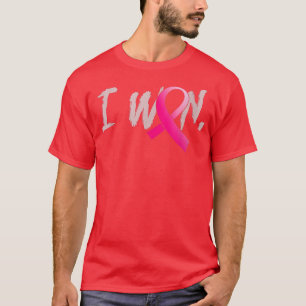 Camiseta Eu Ganho Sobrevivência Rosa De Fita Percebida Pelo