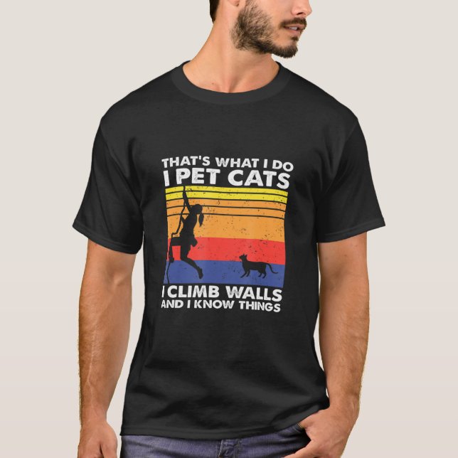 Camiseta Eu Gato Eu Escalo Paredes Eu Sei Coisas Que As Mul (Frente)