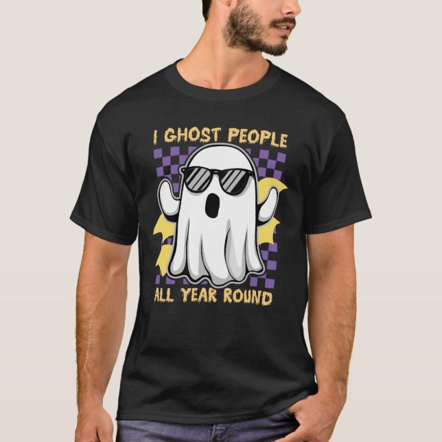 Camiseta Eu Ghost Pessoas O Ano Todo Engraçado (Frente)