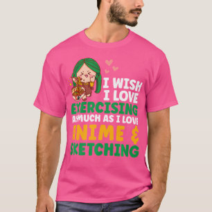 Camiseta Eu Gostaria De Adorar O Esboço De Animação