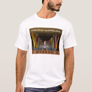 Camiseta Eu gostaria disto para o meu aniversário, por fav