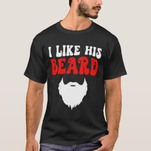 Camiseta Eu Gosto da Barba Dele Casais Combinando Piada do