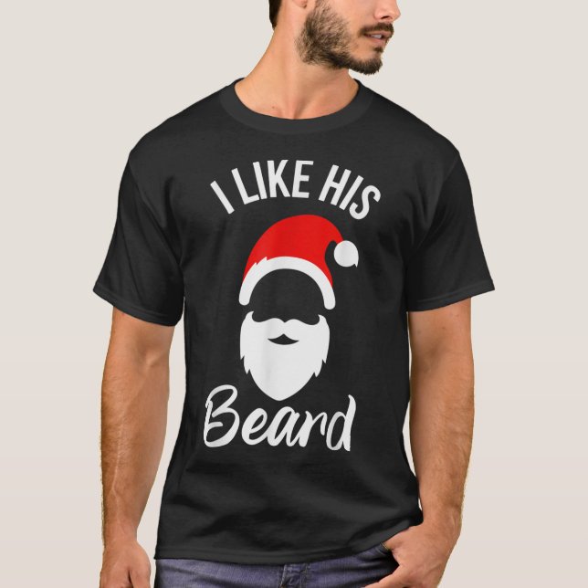 Camiseta Eu Gosto Da Barba Dele Eu Gosto Do Natal Do Casal  (Frente)