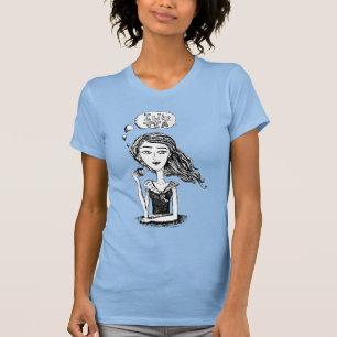 Camiseta Eu Gosto Da Garota De Desenho De Tinta Tea