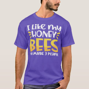 Camiseta Eu gosto das minhas Abelhas de Mel e 3 pessoas