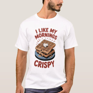 Camiseta Eu Gosto das Minhas Manhãs Crocantes - Waffle