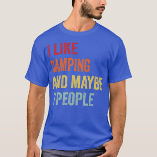 Camiseta Eu Gosto De Acampar Talvez 3 Pessoas