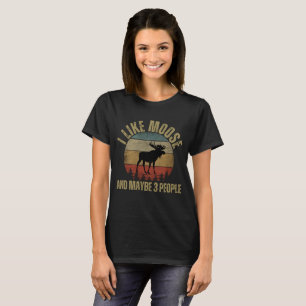 CAMISETA EU GOSTO DE ALCES E TALVEZ 3 PESSOAS