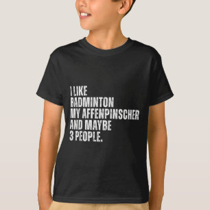 Camiseta Eu Gosto de Amante de Badminton Dono de Cachorro A