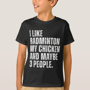 Camiseta Eu Gosto de Amante de Badminton Meu Frango Pet Cit