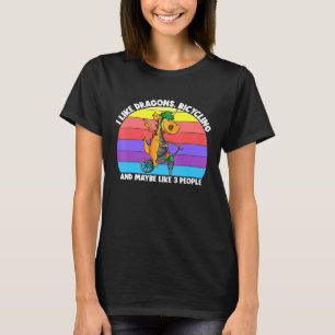 Camiseta Eu Gosto De Andando de bicicleta De Dragões Talvez