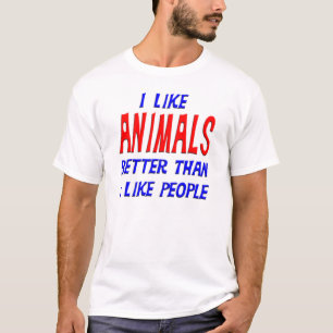 Camiseta Eu gosto de animais melhores do que eu gosto de