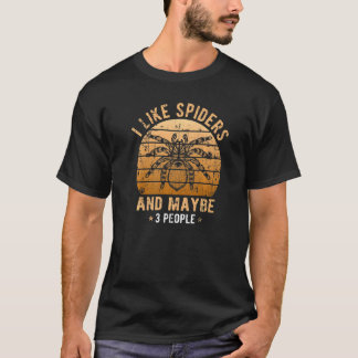 Camiseta Eu Gosto De Aranhas E Talvez Três Pessoas De Sobre