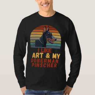 Camiseta Eu Gosto De Arte E Meu Doberman Pinscher
