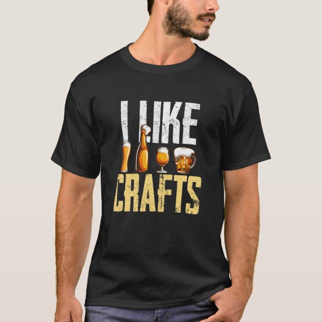 Camiseta Eu Gosto De Artesanatos Artesanatos Engraçados Ama (Frente)