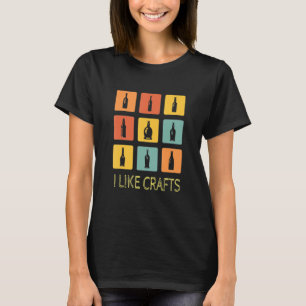 Camiseta Eu Gosto De Artesanatos De Cervejeira Para Casa Pa