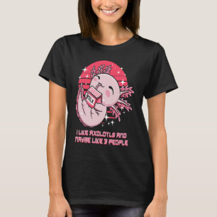 Camiseta Eu Gosto de Axolotes e Talvez Goste de 3 Pessoas S