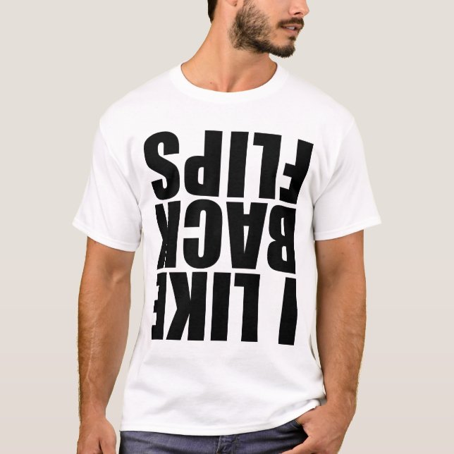 Camiseta Eu gosto de backflips (Frente)