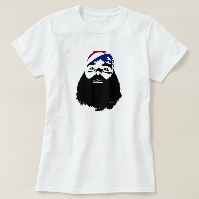 Camiseta Eu gosto de barbas completas e eu não posso (Frente do Design)