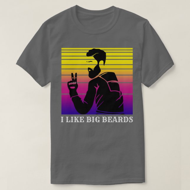 Camiseta Eu gosto de barbas grandes 15 (Frente do Design)