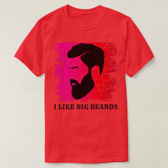 Camiseta Eu gosto de barbas grandes 32 (Frente do Design)