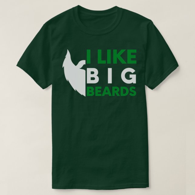 Camiseta Eu gosto de barbas grandes 34 (Frente do Design)